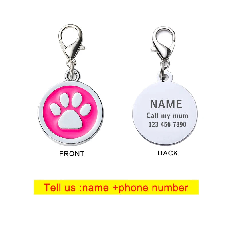 Customizable Dog Collar Address Tags