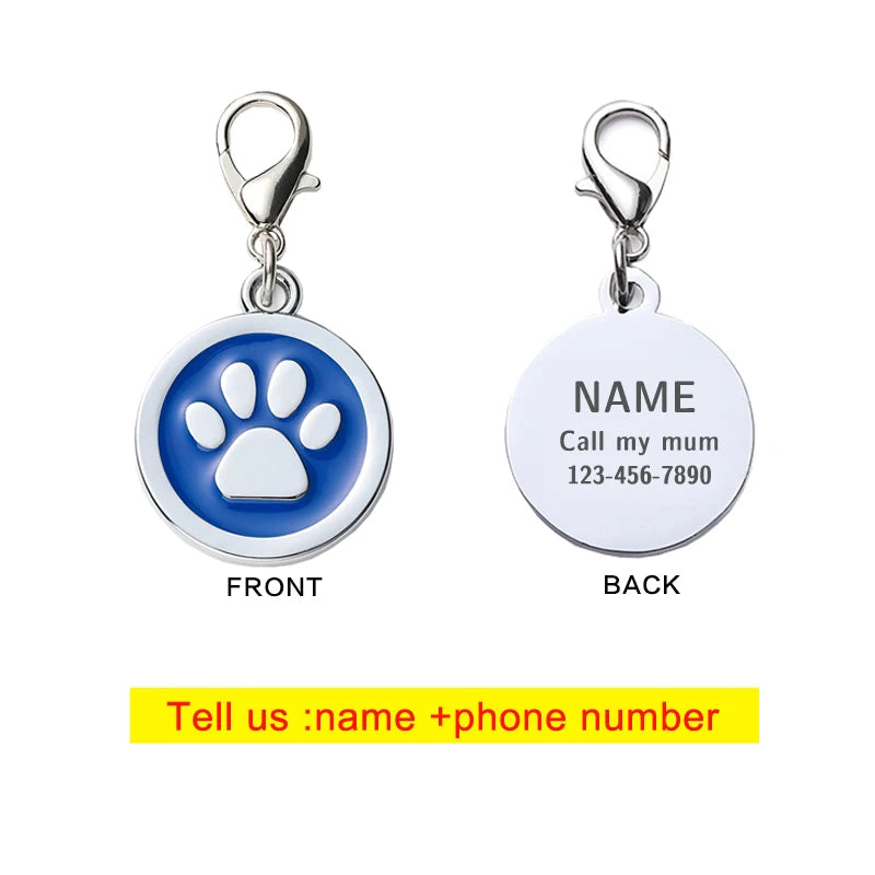 Customizable Dog Collar Address Tags