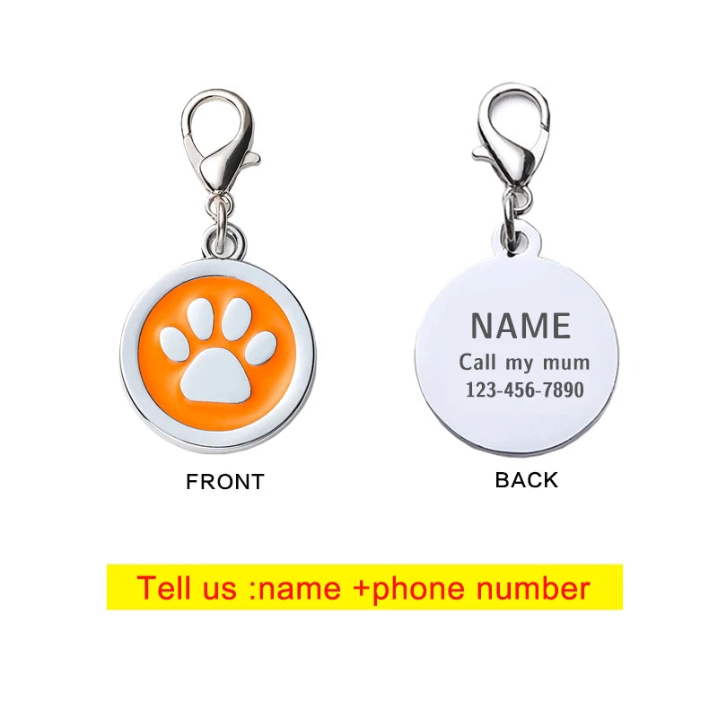 Customizable Dog Collar Address Tags