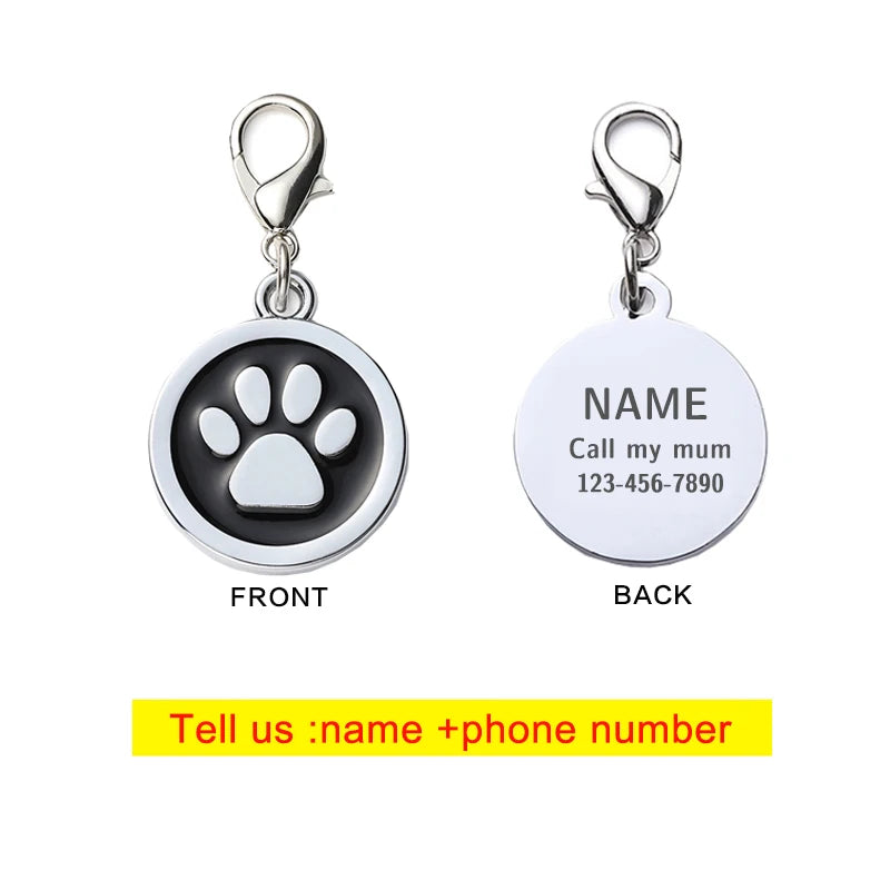 Customizable Dog Collar Address Tags
