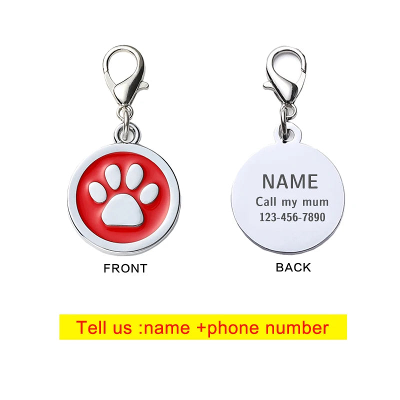 Customizable Dog Collar Address Tags
