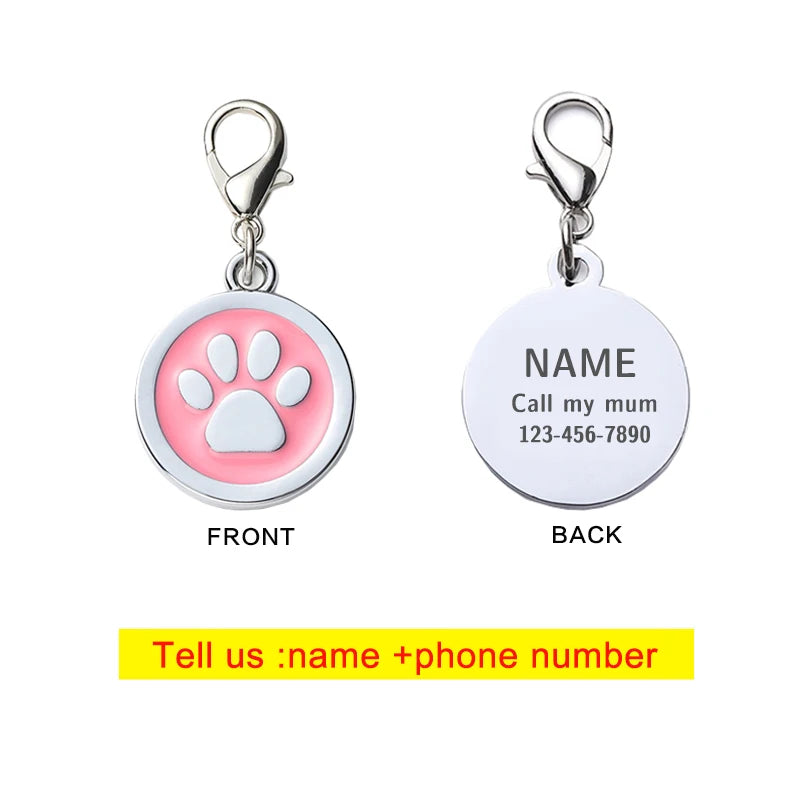 Customizable Dog Collar Address Tags
