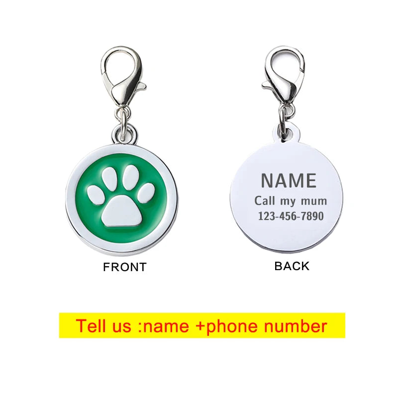 Customizable Dog Collar Address Tags