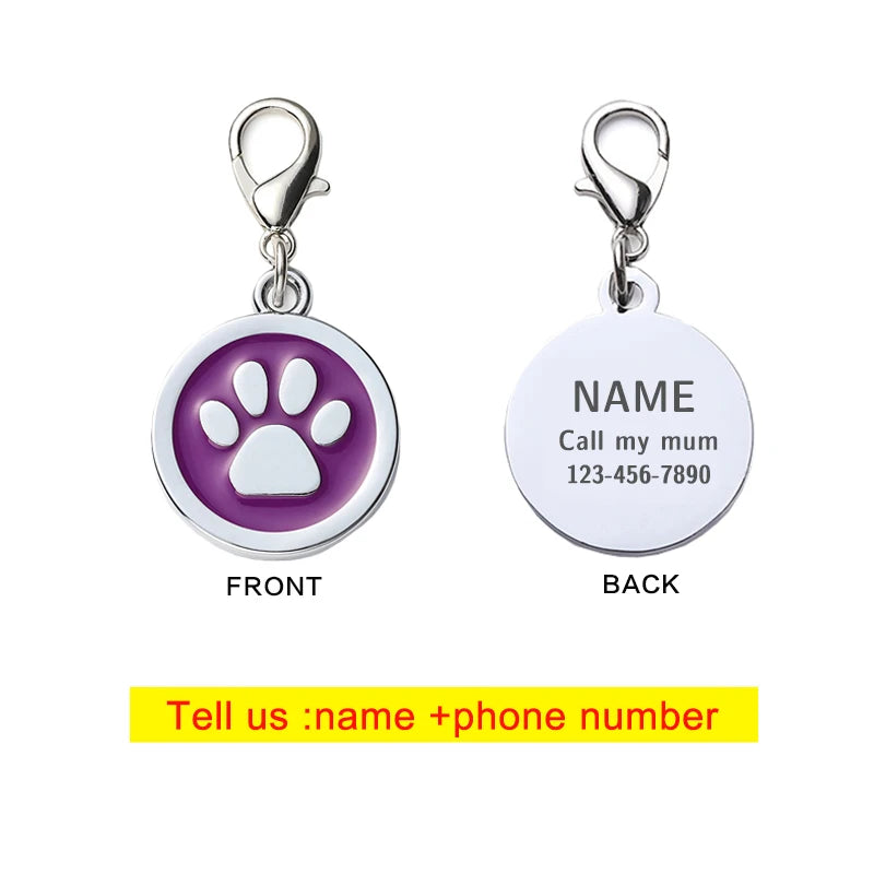 Customizable Dog Collar Address Tags
